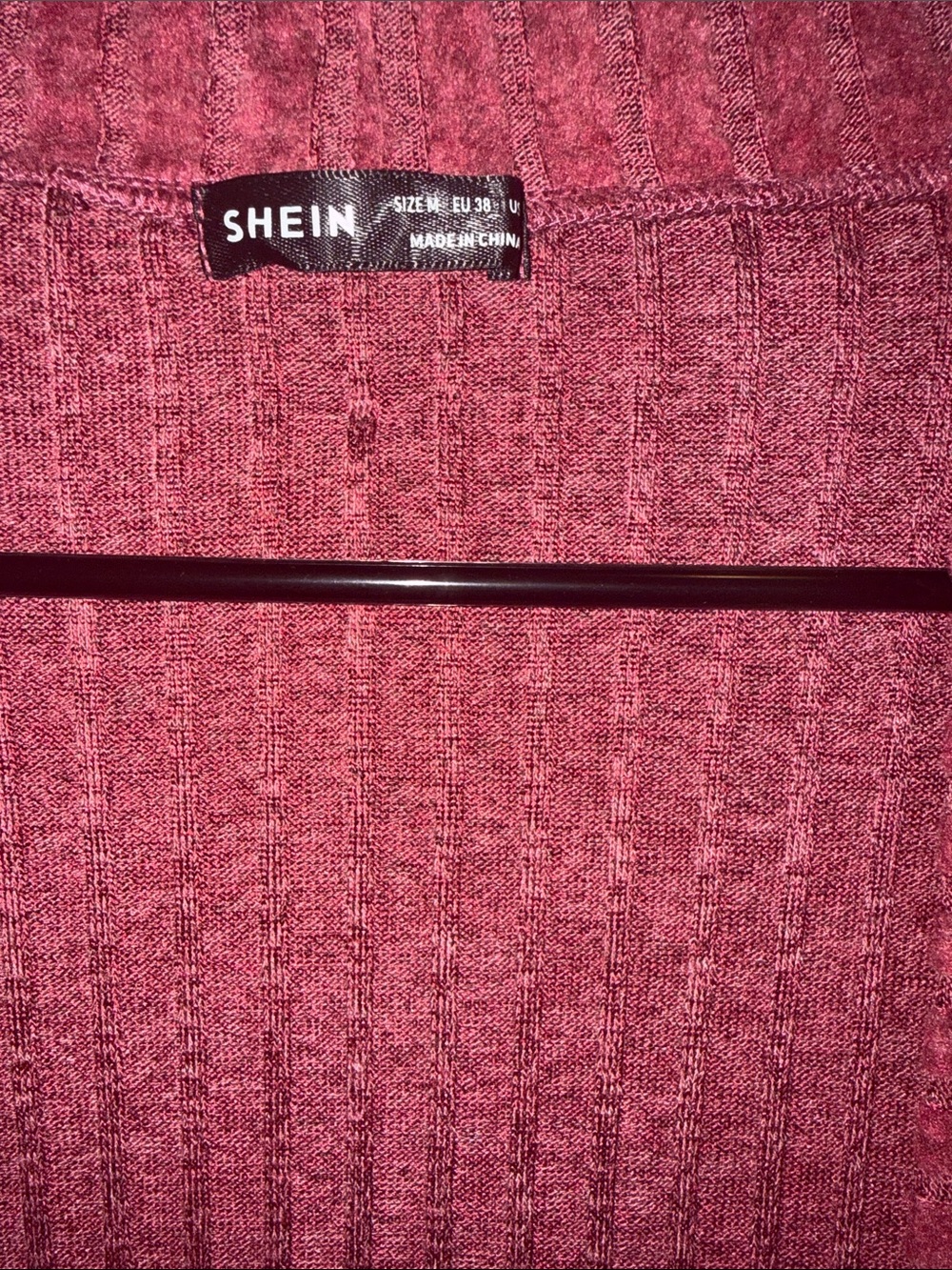 SHEIN Dusty Rose Open-Front Ribbed Cardigan - Picture 3 of 3
